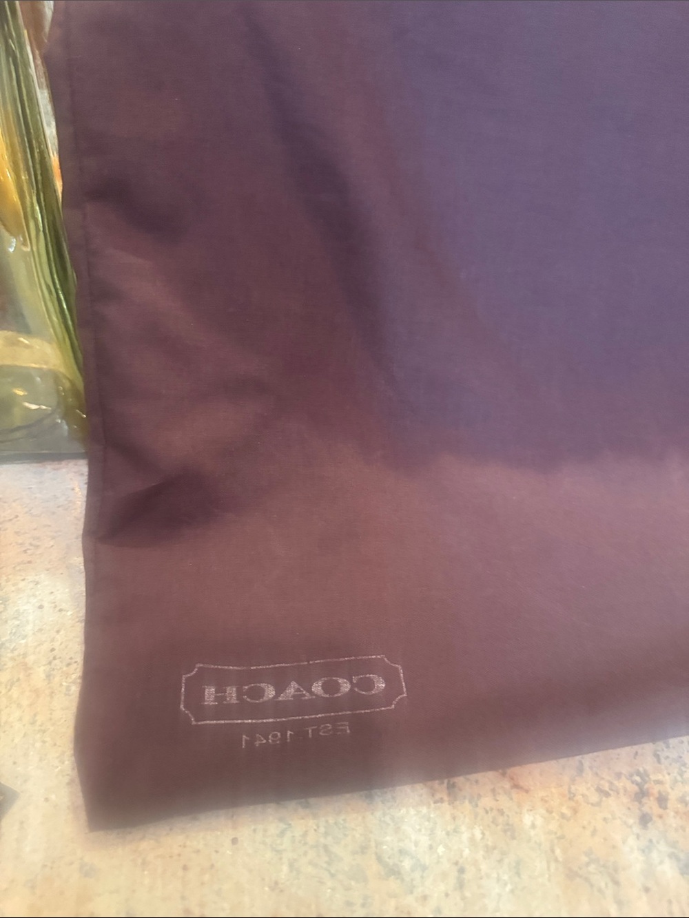 Authentic large CoachDark brown Dust bag.